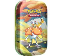 Pokémon TCG : Vibrant Paldea Mini Tin - Espathra & Ampharos (2 Booster, 1 Feuille d'autocollants)