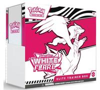 Pokémon TCG : White Flare Elite Trainer Box (SV10.5) [Anglais] - 9 boosters, Tornadus Carte promo et accessoires | Design Reshiram + protection d'expédition Heartforcards®