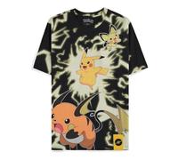 Pokémon Team Homme T-Shirt Manches Courtes Multicolore XL 100% Coton Regular/Coupe Standard