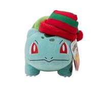 Pokémon Peluche Bulbizarre Saisonnier des Fêtes avec Bonnet Rayé W4