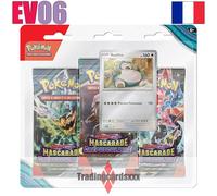 Pokémon - Tri Pack de 3 boosters EV06 Mascarade Crépusculaire : Vrombotor