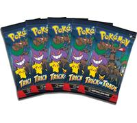 Pokemon Trick or Trade 2024 Lot de 5 boosters de cartes à collectionner, en anglais, série spéciale Halloween et BB-Toy-Trades Toploader