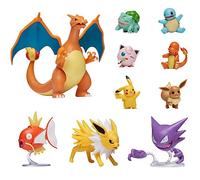 Pokémon Ultimate Deluxe Multi Lot de 10 Figurines Dracaufeu Carpador, Alpollo, Evoli, Glumanda, Schiggy, Pikachu, Bisasam, Pummeluff, Blitza, Officiel