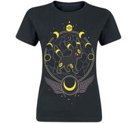 Pokémon Umbreon avec Motif Floral Femme T-Shirt Manches Courtes Noir XL