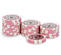 POKEO Rouleau 25 jetons Laser Deluxe 5000 Rose