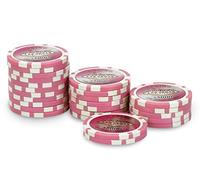 POKEO Rouleau 25 jetons Laser Las Vegas $5000 Rose