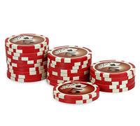 POKEO Rouleau 25 jetons Royal Flush 5 Rouge