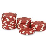 POKEO Rouleau de 25 jetons Dice Rouge