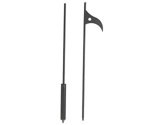 Poker à feu en Acier de 40 Pouces de Long, détachable, pour l’extérieur, pour cheminée, feu de Camp, poêle à Bois et Usage intérieur, avec Une Construction en Acier Massif Noir rés