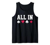 Poker All in Texas Hold'em Jeu de Cartes de Jeu Cadeau Débardeur