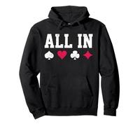 Poker All in Texas Hold'em Jeu de Cartes de Jeu Cadeau Sweat à Capuche