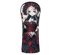Poker Anime Girl Lot de couvre-têtes de golf imperméables avec numéros interchangeables pour bois et pilote hybride Rouge
