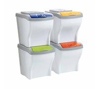 Bama Lot de 4 poubelles « Poker » 20 l