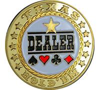 Poker card guard «dealer» en plaqué or