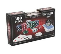Goliath - Mallette Poker : Set 300 JETONS - Mallette en Aluminium Complète avec Jeu de Cartes, 300 Jetons Poker et 5 Dés - Jeu de Société pour Adultes et Enfants dès 6 Ans - 2 + Joueurs