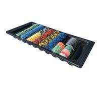 Poker Chip Trays & Racks - Chip Case, Poker Table Chip Holder, Titulaire de plateau pour chips de table de concessionnaire pour les jetons de poker son design portable garantit qu'il peut être rangé