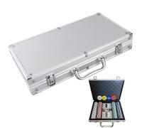 Poker Chips Set with Denominations, Professional 's Style Game Kit with Carrying Case, Parties Games for Adults, Outdoor Events, Game Night Fun, 200 Pieces