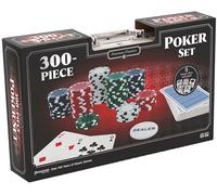 Goliath - Mallette Poker : Set 300 JETONS - Mallette en Aluminium Complète avec Jeu de Cartes, 300 Jetons Poker et 5 Dés - Jeu de Société pour Adultes et Enfants dès 6 Ans - 2 + Joueurs