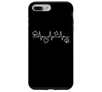 Poker Heartbeat Coeurs, Piques, Diamants, Clubs Card Costumes Coque pour iPhone 7 Plus/8 Plus