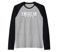 Poker I'm All in Funny Card Player Texas Hold Em Manche Raglan