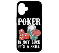 Poker Is Not Luck It's A Skill Citation Poker Game Poker Player Coque pour iPhone 16
