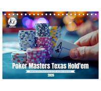 Poker Masters Texas Hold'em (Tischkalender 2026 DIN A5 quer), CALVENDO Monatskalender: All In: Die Faszination des Pokerturnier-Lebens