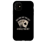 Poker Player Cards Joueur de Cartes Drôle Casino Vintage Coque pour iPhone 11