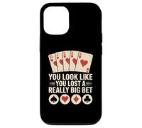 Poker Player Cards Joueur de Cartes Drôle Casino Vintage Coque pour iPhone 12/12 Pro