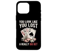 Poker Player Cards Joueur de Cartes Drôle Casino Vintage Coque pour iPhone 16 Pro Max