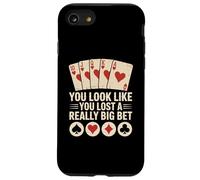 Poker Player Cards Joueur de Cartes Drôle Casino Vintage Coque pour iPhone SE (2020) / 7/8