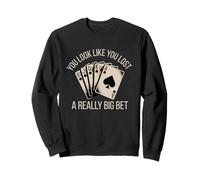 Poker Player Cards Joueur de Cartes Drôle Casino Vintage Sweatshirt