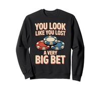 Poker Player Cards Joueur de Cartes Drôle Casino Vintage Sweatshirt