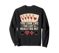 Poker Player Cards Joueur de Cartes Drôle Casino Vintage Sweatshirt