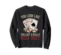 Poker Player Cards Joueur de Cartes Drôle Casino Vintage Sweatshirt
