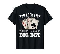 Poker Player Cards Joueur de Cartes Drôle Casino Vintage T-Shirt