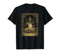 Poker Player The River Tarot Carte Squelette As de Pique T-Shirt