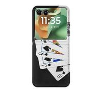 Poker Royal Straight Flush Etui Flip Housse Cuir pour Motorola Razr 60, Razr 2025