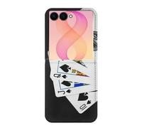 Poker Royal Straight Flush Etui Flip Housse Cuir pour Samsung Galaxy Z Flip 8