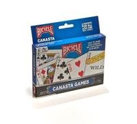 Poker Size (3.5 By 2.5 Inches) - Bicycle Canasta Games Playing Cards by Bicycle TOY (English Manual)