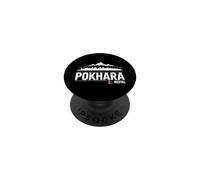 Pokhara Badge Souvenir de Voyage Motif Horizon du Népal PopSockets PopGrip Adhésif