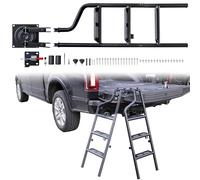 POKIAUTO Échelle universelle pliable et rotative à 360 ° pour pickup, utilisation rapide, échelle pliante robuste de 106,7 cm avec dispositif de verrouillage, convient pour les accessoires de