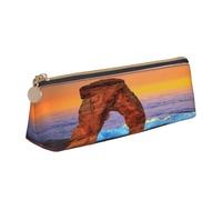 POKIKKJH Arches National Park Trousse à stylos, boîte de papeterie scolaire, sac de rangement, rangement à fermeture éclair, petit sac à stylos adapté pour les filles et les garçons du collège, blanc,