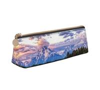 POKIKKJH Grand Teton National Park Trousse à stylos, boîte de papeterie scolaire, sac de rangement, rangement à fermeture éclair, petit sac à stylos adapté pour les filles et les garçons du collège,
