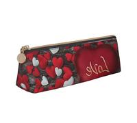 POKIKKJH Sac à stylos de Saint-Valentin, boîte de papeterie scolaire, sac de rangement, rangement à fermeture éclair, petit sac à stylos adapté pour les filles et les garçons du collège, blanc, Taille