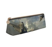 POKIKKJH Sac à stylos en avion, boîte de papeterie scolaire, sac de rangement, rangement à fermeture éclair, petit sac à stylos adapté pour les filles et les garçons du collège, blanc, Taille unique,