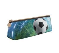 POKIKKJH Sac à stylos pour ballon de football, boîte de papeterie scolaire, sac de rangement, rangement à fermeture éclair, petit sac à stylos adapté pour les filles et les garçons du collège, blanc,