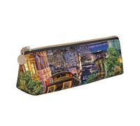 POKIKKJH San Francisco Trousse à stylos, boîte de papeterie scolaire, sac de rangement, rangement à fermeture éclair, petit sac à stylos adapté pour les filles et les garçons du collège, blanc, Taille