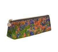 POKIKKJH Texas Bluebonnets - Sac à stylos - Boîte de papeterie scolaire - Sac de rangement à fermeture éclair - Petit sac à stylos - Convient pour les filles et les garçons du collège, blanc, Taille