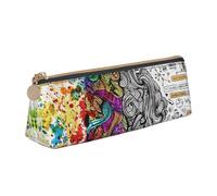 POKIKKJH Trousse à crayons avantageuse du cerveau gauche et droit, boîte de papeterie scolaire, sac de rangement, rangement à fermeture éclair, petite trousse à stylos adaptée pour les filles et les