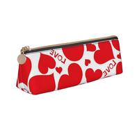 POKIKKJH Trousse à crayons en forme de cœur - Boîte de papeterie scolaire - Sac de rangement à fermeture éclair - Petit sac à stylos - Convient pour les filles et les garçons du collège, blanc, Taille